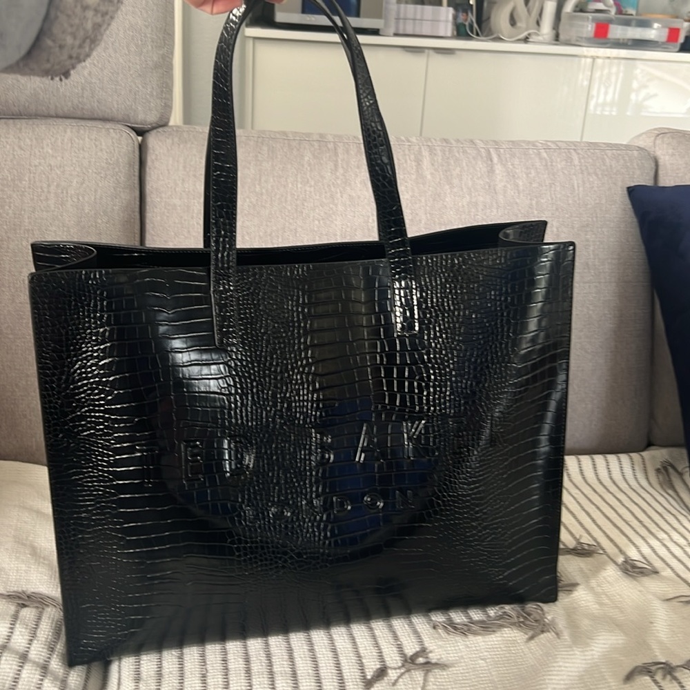 Authentic black ted baker tote